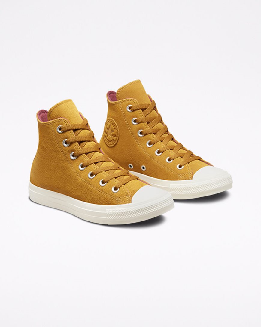 Tenis Converse Chuck Taylor All Star Classicos Cano Alto Feminino Amarelas | PT J0941T3